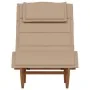 Tumbona mecedora con cojín de madera maciza de acacia de , Tumbonas - Ref: Foro24-4103885, Precio: 180,45 €, Descuento: %