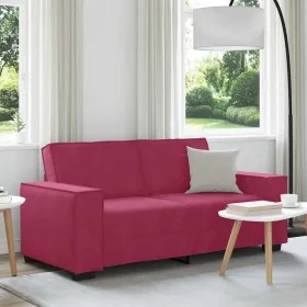 Sofá de 2 plazas de terciopelo rojo tinto 140 cm by , Sofas - Ref: Foro24-4105024, Price: 214,84 €, Discount: %