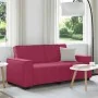 Sofá de 2 plazas de terciopelo rojo tinto 140 cm by , Sofas - Ref: Foro24-4105024, Price: 214,84 €, Discount: %