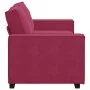 Sofá de 2 plazas de terciopelo rojo tinto 140 cm by , Sofas - Ref: Foro24-4105024, Price: 214,84 €, Discount: %