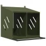 Nido para gallinas con 2 compartimentos de metal verde oliva by , Cages and habitats for small animals - Ref: Foro24-864347, ...