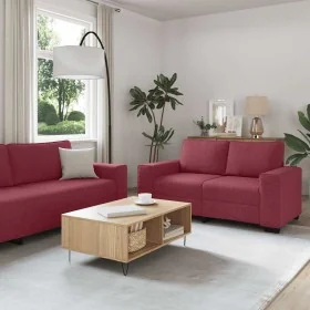 Juego de sofás con cojines 2 piezas tela rojo tinto von , Sofas - Ref: Foro24-3324734, Preis: 466,16 €, Rabatt: %