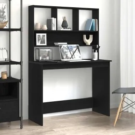 Escritorio con estantes contrachapada roble negro 102x45x148cm von , Schreibtische - Ref: Foro24-861985, Preis: 81,38 €, Raba...