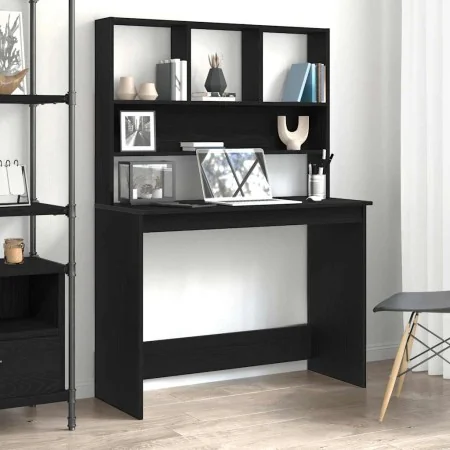 Escritorio con estantes contrachapada roble negro 102x45x148cm by , Desks - Ref: Foro24-861985, Price: 82,24 €, Discount: %