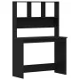Escritorio con estantes contrachapada roble negro 102x45x148cm by , Desks - Ref: Foro24-861985, Price: 82,24 €, Discount: %