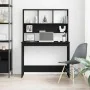 Escritorio con estantes contrachapada roble negro 102x45x148cm by , Desks - Ref: Foro24-861985, Price: 82,24 €, Discount: %