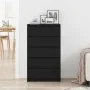 Cómoda de madera contrachapada roble negro 60x36x103 cm by , Sideboards - Ref: Foro24-862008, Price: 122,25 €, Discount: %