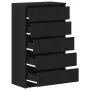 Cómoda de madera contrachapada roble negro 60x36x103 cm by , Sideboards - Ref: Foro24-862008, Price: 122,25 €, Discount: %