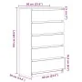 Cómoda de madera contrachapada roble negro 60x36x103 cm by , Sideboards - Ref: Foro24-862008, Price: 122,25 €, Discount: %