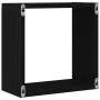 Estantes cubo de pared 2 uds madera roble negro 30x15x30 cm de , Estantes y estanterías - Ref: Foro24-862055, Precio: 26,85 €...