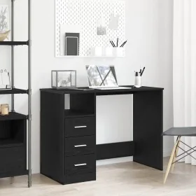 Escritorio con cajones contrachapada roble negro 102x50x76 cm von , Schreibtische - Ref: Foro24-861993, Preis: 103,82 €, Raba...