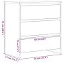 Aparador de madera de roble negro 70x41x75 cm de , Aparadores - Ref: Foro24-862083, Precio: 86,06 €, Descuento: %