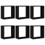 Estantes cúbicos de pared 6 uds roble negro 30x15x30 cm by , Shelves and shelves - Ref: Foro24-862057, Price: 56,82 €, Discou...