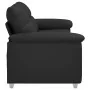 Sofá de 2 plazas de cuero sintético negro 140 cm by , Sofas - Ref: Foro24-4105343, Price: 229,19 €, Discount: %