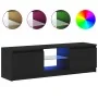 Mueble de TV con luces LED roble negro 120x30x36 cm von , TV-Möbel - Ref: Foro24-862034, Preis: 87,17 €, Rabatt: %