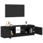 Mueble de TV con luces LED roble negro 120x30x36 cm von , TV-Möbel - Ref: Foro24-862034, Preis: 87,17 €, Rabatt: %