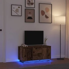 Mueble de TV con luces LED madera vieja 100x41x50 cm de , Muebles TV - Ref: Foro24-861416, Precio: 104,42 €, Descuento: %