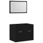 Juego de muebles de baño 2 pzas roble negro Madera ingeniería by , Bathroom furniture - Ref: Foro24-862041, Price: 73,08 €, D...