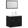 Juego de muebles de baño 2 pzas roble negro Madera ingeniería by , Bathroom furniture - Ref: Foro24-862041, Price: 73,08 €, D...