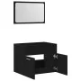 Juego de muebles de baño 2 pzas roble negro Madera ingeniería by , Bathroom furniture - Ref: Foro24-862041, Price: 73,08 €, D...