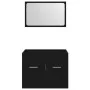 Juego de muebles de baño 2 pzas roble negro Madera ingeniería by , Bathroom furniture - Ref: Foro24-862041, Price: 73,08 €, D...