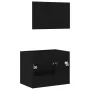 Juego de muebles de baño 2 pzas roble negro Madera ingeniería by , Bathroom furniture - Ref: Foro24-862041, Price: 73,08 €, D...