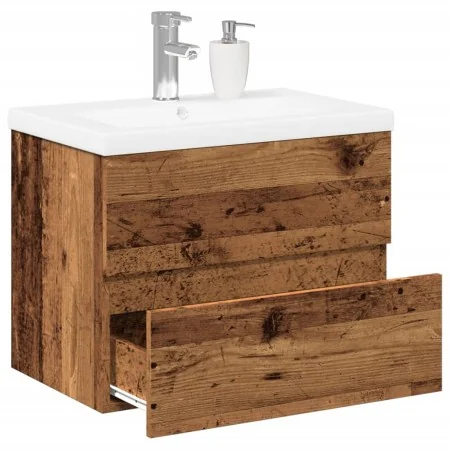 Mueble con lavabo integrado madera envejecida de , Tocadores de baño - Ref: Foro24-3328921, Precio: 159,33 €, Descuento: %