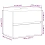 Mueble con lavabo integrado madera envejecida de , Tocadores de baño - Ref: Foro24-3328921, Precio: 159,33 €, Descuento: %