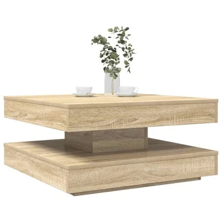 Mesa de centro giratoria 360 grados roble sonoma 70x70x34,5 cm by , Coffee table - Ref: Foro24-858481, Price: 76,85 €, Discou...