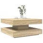 Mesa de centro giratoria 360 grados roble sonoma 70x70x34,5 cm by , Coffee table - Ref: Foro24-858481, Price: 76,85 €, Discou...