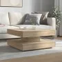 Mesa de centro giratoria 360 grados roble sonoma 70x70x34,5 cm by , Coffee table - Ref: Foro24-858481, Price: 76,85 €, Discou...