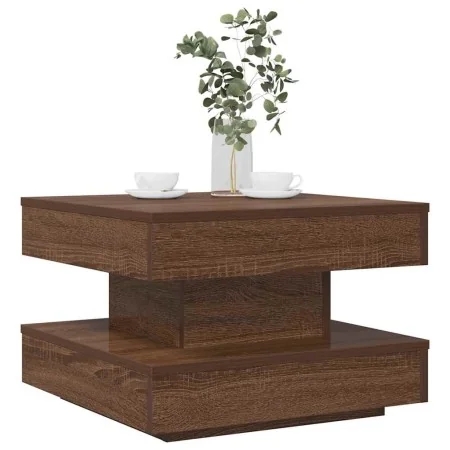 Mesa de centro giratoria 360 grados roble marrón 50x50x34,5 cm by , Coffee table - Ref: Foro24-858476, Price: 61,56 €, Discou...