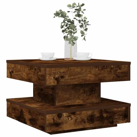 Mesa de centro giratoria 360 grados roble ahumado 50x50x34,5 cm de , Mesas de centro - Ref: Foro24-858474, Precio: 60,42 €, D...