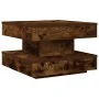 Mesa de centro giratoria 360 grados roble ahumado 50x50x34,5 cm de , Mesas de centro - Ref: Foro24-858474, Precio: 60,42 €, D...
