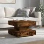 Mesa de centro giratoria 360 grados roble ahumado 50x50x34,5 cm de , Mesas de centro - Ref: Foro24-858474, Precio: 60,42 €, D...