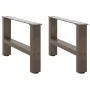 Patas para mesa de centro de acero natural 2 uds 50x(30-31) cm de , Patas para mesas - Ref: Foro24-4013263, Precio: 59,94 €, ...