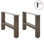 Patas para mesa de centro de acero natural 2 uds 50x(30-31) cm de , Patas para mesas - Ref: Foro24-4013263, Precio: 59,94 €, ...