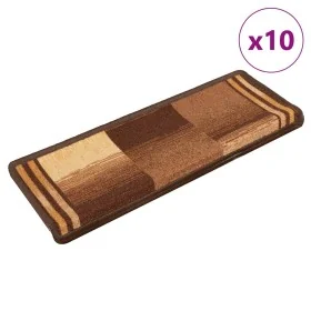 Alfombrillas de escalera autoadhesivas 10 uds marrón 65x21x4 cm by , Stair mats - Ref: Foro24-149845, Price: 53,81 €, Discoun...