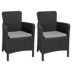 Keter Silla de comedor de jardín Trenton grafito de , Sillas de jardín - Ref: Foro24-3082796, Precio: 230,64 €, Descuento: %