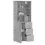 Aparador alto madera contrachapada gris hormigón 69,5x34x180 cm de , Aparadores - Ref: Foro24-3189433, Precio: 140,02 €, Desc...