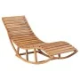 Tumbona mecedora con cojín madera maciza de teca by , Loungers - Ref: Foro24-3063340, Price: 351,72 €, Discount: %