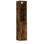 Aparador de madera contrachapada roble ahumado 34,5x34x180 cm de , Aparadores - Ref: Foro24-3189626, Precio: 80,13 €, Descuen...