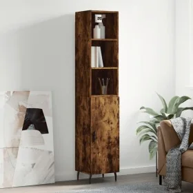 Aparador de madera contrachapada roble ahumado 34,5x34x180 cm von , Sideboards - Ref: Foro24-3189658, Preis: 106,94 €, Rabatt: %