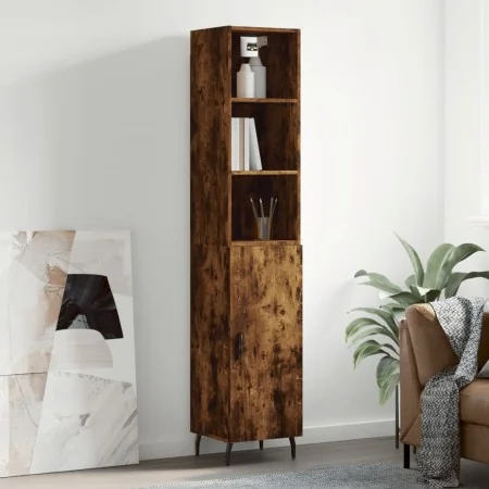 Aparador de madera contrachapada roble ahumado 34,5x34x180 cm von , Sideboards - Ref: Foro24-3189658, Preis: 106,90 €, Rabatt: %