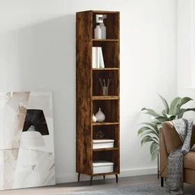 Aparador alto contrachapada roble ahumado 34,5x32,5x180 cm von , Sideboards - Ref: Foro24-3189850, Preis: 79,75 €, Rabatt: %