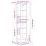 Aparador alto contrachapada roble ahumado 34,5x32,5x180 cm de , Aparadores - Ref: Foro24-3189850, Precio: 79,74 €, Descuento: %