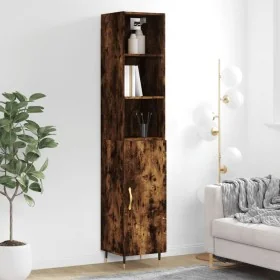 Aparador de madera contrachapada roble ahumado 34,5x34x180 cm von , Sideboards - Ref: Foro24-3189618, Preis: 89,70 €, Rabatt: %