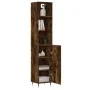 Aparador de madera contrachapada roble ahumado 34,5x34x180 cm de , Aparadores - Ref: Foro24-3189618, Precio: 89,67 €, Descuen...