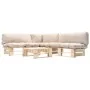 Muebles de palets de jardín con cojines arena 4 piezas madera von , Gartensets - Ref: Foro24-277487, Preis: 396,87 €, Rabatt: %