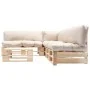 Muebles de palets de jardín con cojines arena 4 piezas madera von , Gartensets - Ref: Foro24-277487, Preis: 396,87 €, Rabatt: %